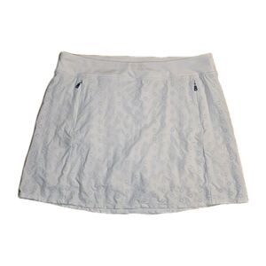RLX Ralph Lauren White Eyelet Golf Skort Womens Large Athletic Tennis Pickleball